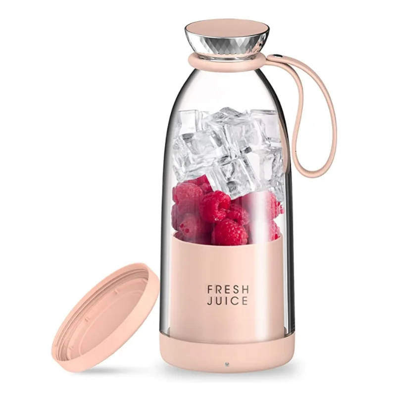 

500ml 2400mAh Portable juicer USB Wireless Fruit Mixers Fresh Juice Bottle Blender Plus 6 Blades Food Milkshake Ice Crush Cup