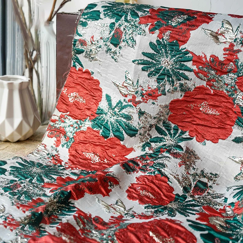Embossed 3D Large Flower Yarn Dyed Jacquard Fabric Red Green Silver Silk Women's Luggage Dress Diy Sewing Fabric 50cmx145cm
Embossed 3D Large Flower Yarn Dyed Jacquard Fabric Red Green Silver Silk Women's Luggage Dress Diy Sewing Fabric 50cmx145cm