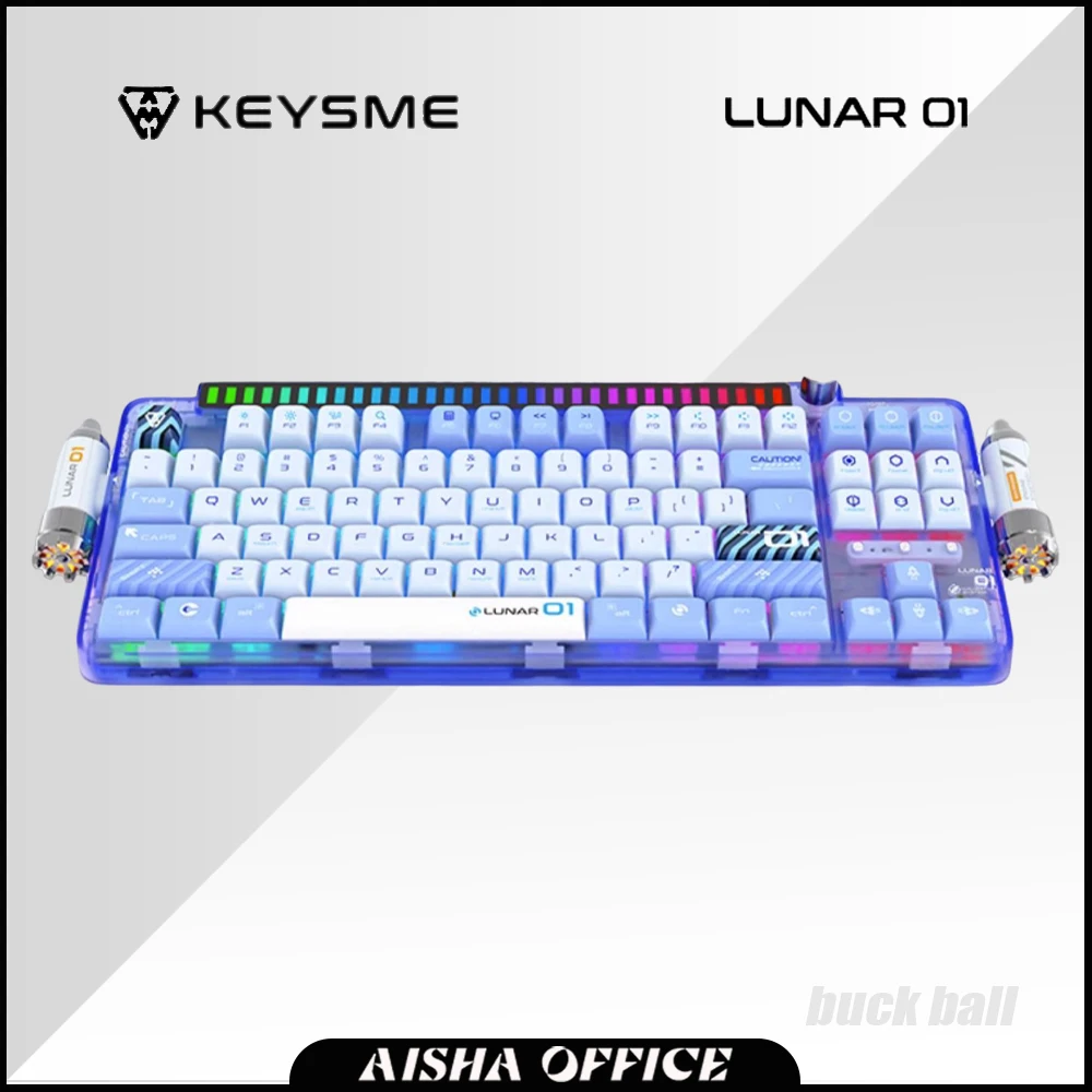 Клавиатура KeysMe Lunar01 Механическая с RGB-подсветкой, Беспроводная игровая клавиатура с ручками под заказ, трехрежимная прокладка, ПК
Клавиатура KeysMe Lunar01 Механическая с RGB-подсветкой, Беспроводная игровая клавиатура с ручками под заказ, трехрежимная прокладка, ПК
