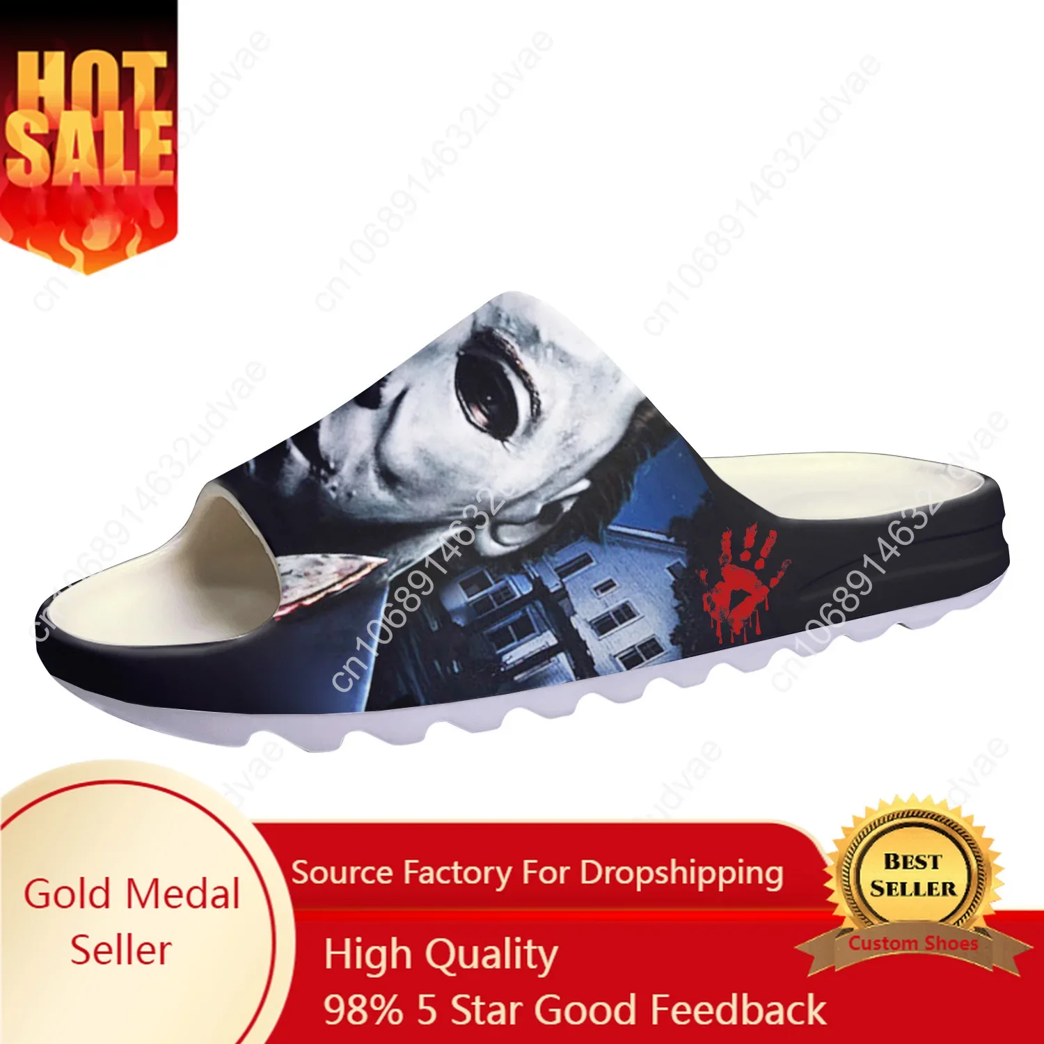 Movie Michael Myers Soft Sole Sllipers Home Clogs Horror Halloween Custom Water Shoes Mens Womens Teenager Step in Sandals
Movie Michael Myers Soft Sole Sllipers Home Clogs Horror Halloween Custom Water Shoes Mens Womens Teenager Step in Sandals