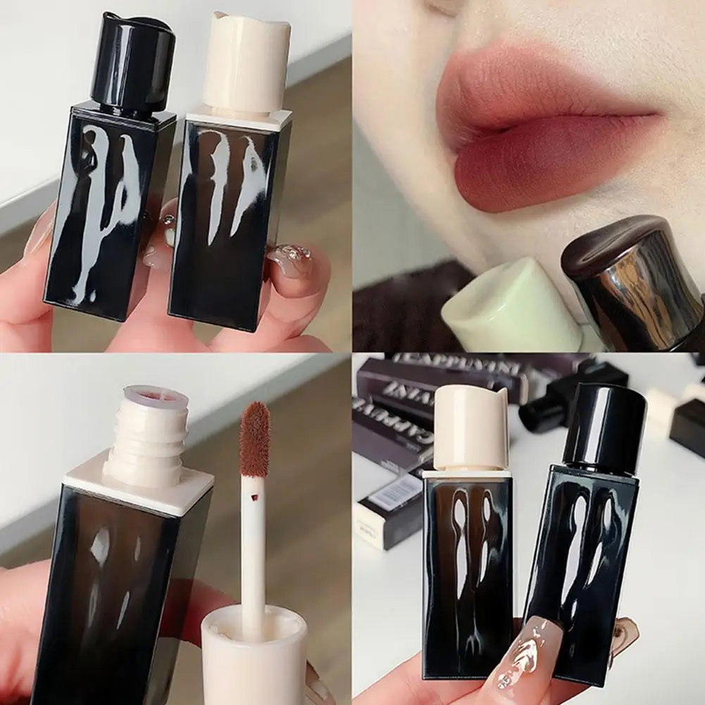 

Dark Brown Matte Velvet Lip Gloss Waterproof Liquid Glaze Lips Nude Tint Cosmetics Coffee Lip Brown Lipstick Latte Mud Make I9Z5