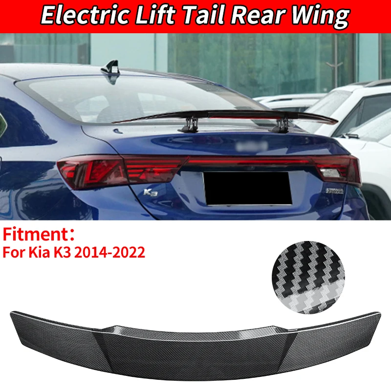 Car Carbon Fiber Look ABS For Kia K3 2014-2022 Rear Lift Spoiler Wing Trunk Tail Remote Control Accessorie Modification
Car Carbon Fiber Look ABS For Kia K3 2014-2022 Rear Lift Spoiler Wing Trunk Tail Remote Control Accessorie Modification