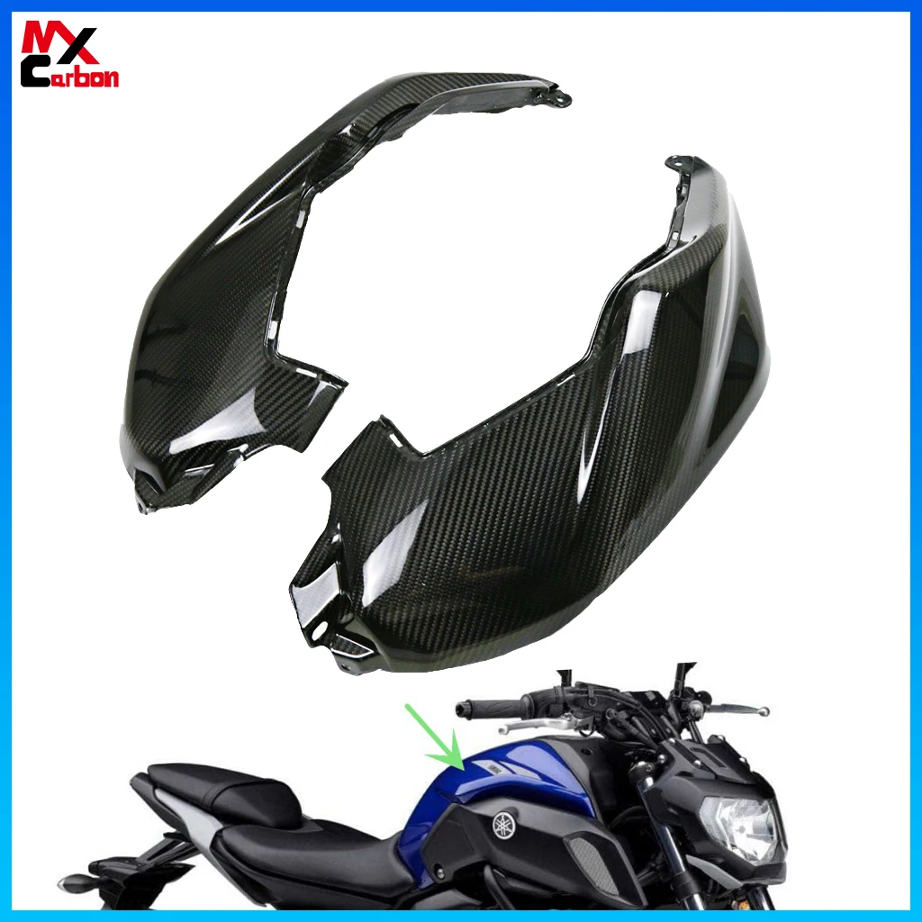 

Motorcycle Tank Side Panels Fairings For Yamaha MT07 2018 2019 2020 2021 2022 2023 Full Carbon Fiber Side Fairing Accessories