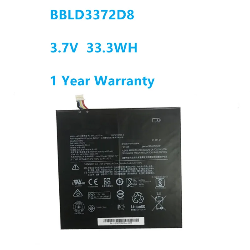 

BBLD3372D8 5B10N38140 Laptop Battery For Lenovo IdeaPad Miix 320-10ICR Miix325-10ICR 80XF000YGE 80XF002HMZ 3.7V 9000mAh/33.3Wh
