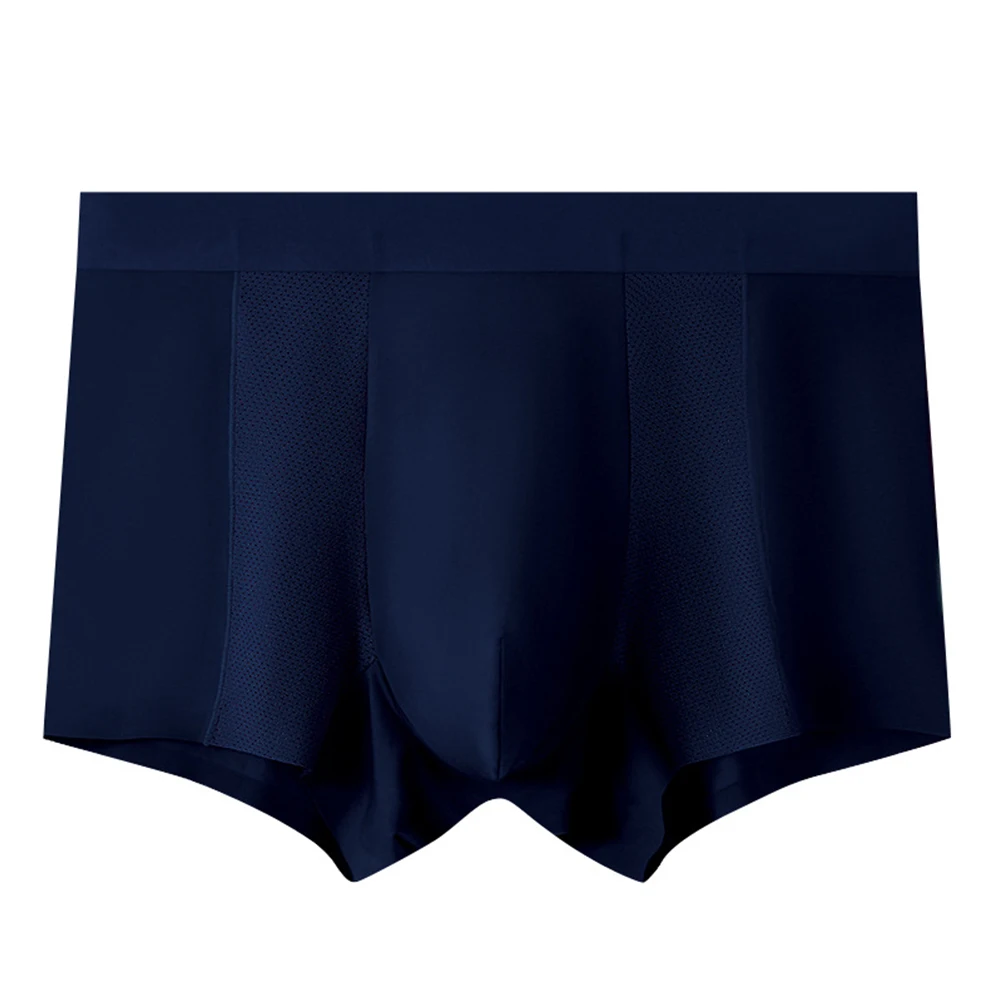 Men Ice Silk Boxers Seamless Loose Underwear Summer Swim Shorts Trunks Breathable Elastic Male Panties Solid Smooth Knickers
Men Ice Silk Boxers Seamless Loose Underwear Summer Swim Shorts Trunks Breathable Elastic Male Panties Solid Smooth Knickers