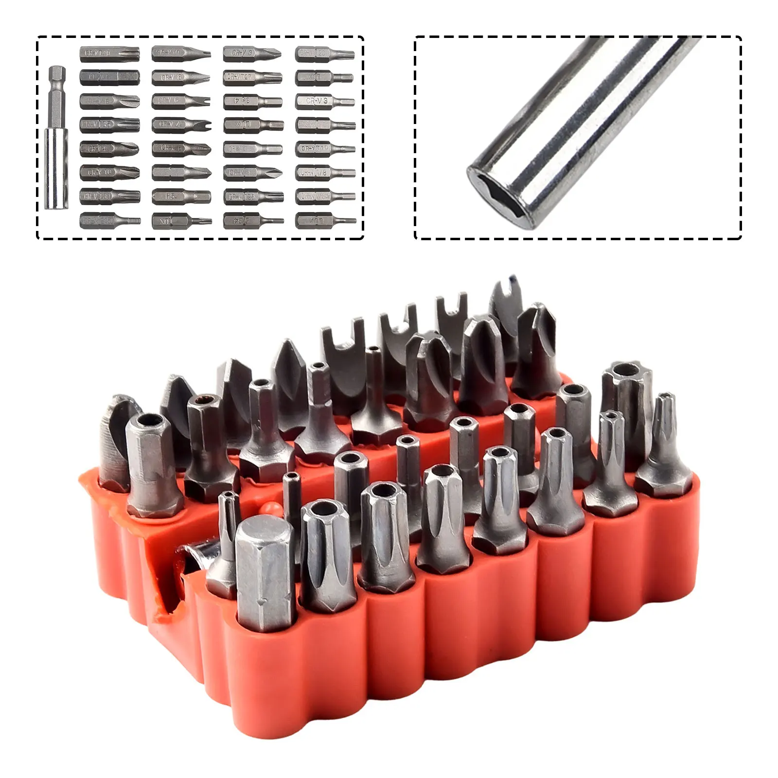 33pcs Hexagon Socket Screwdriver For Electric Screw Hollow Solid Socket Nozzle Screwdriver Bit Kit 60mm Extended Magnetic Screw
33pcs Hexagon Socket Screwdriver For Electric Screw Hollow Solid Socket Nozzle Screwdriver Bit Kit 60mm Extended Magnetic Screw