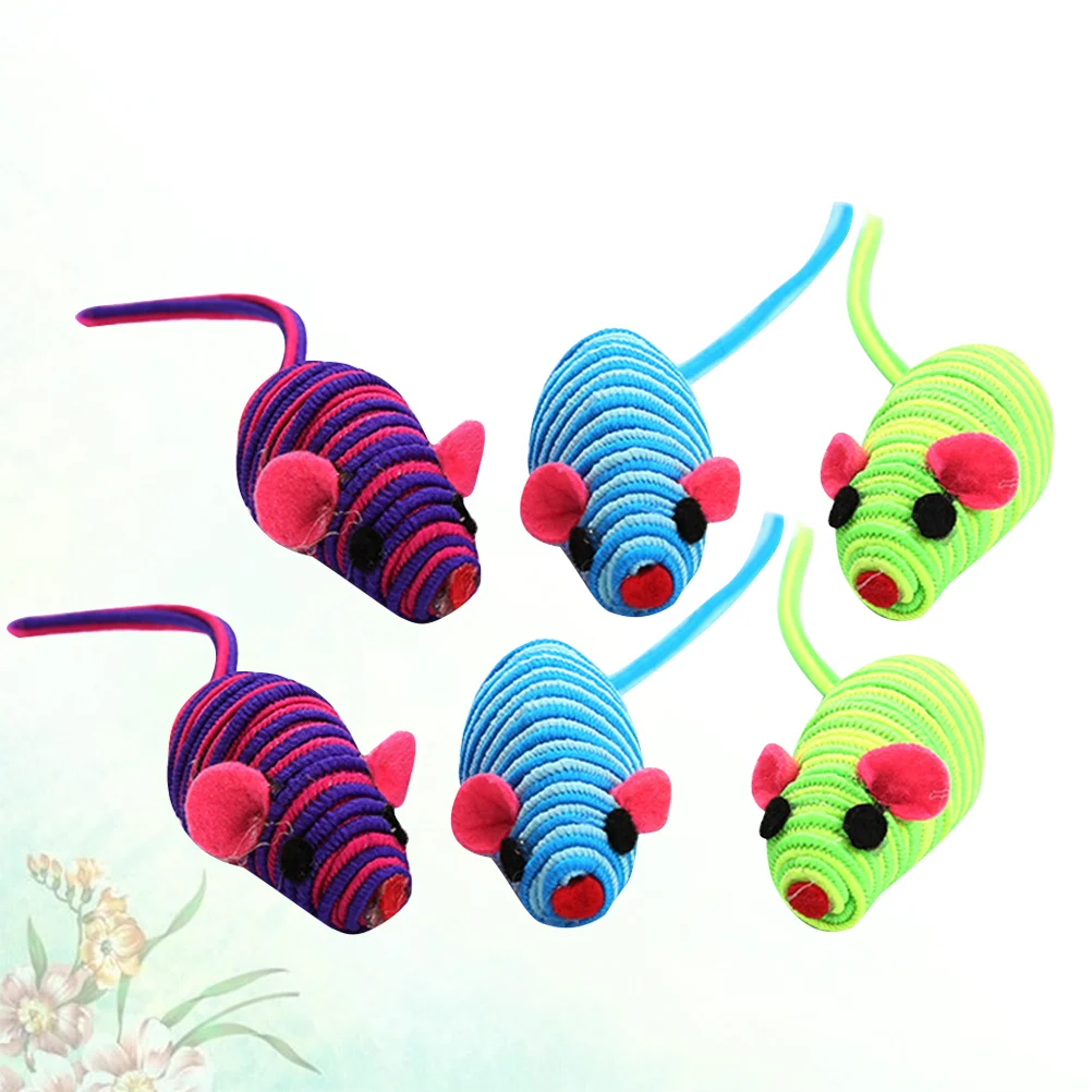 

Elastic Rope Mouse Toy Funny Mouse Cat Playing Props Cat Teaser Interactive Toy (Random Color)