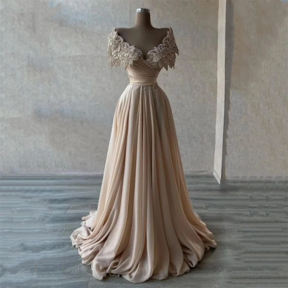 Exquisite Off Shoulder Women Evening Dress 2024 Sexy Appliques Chiffon Beadings Party Prom Dress Pleated Vestidos De Fiesta New
Exquisite Off Shoulder Women Evening Dress 2024 Sexy Appliques Chiffon Beadings Party Prom Dress Pleated Vestidos De Fiesta New