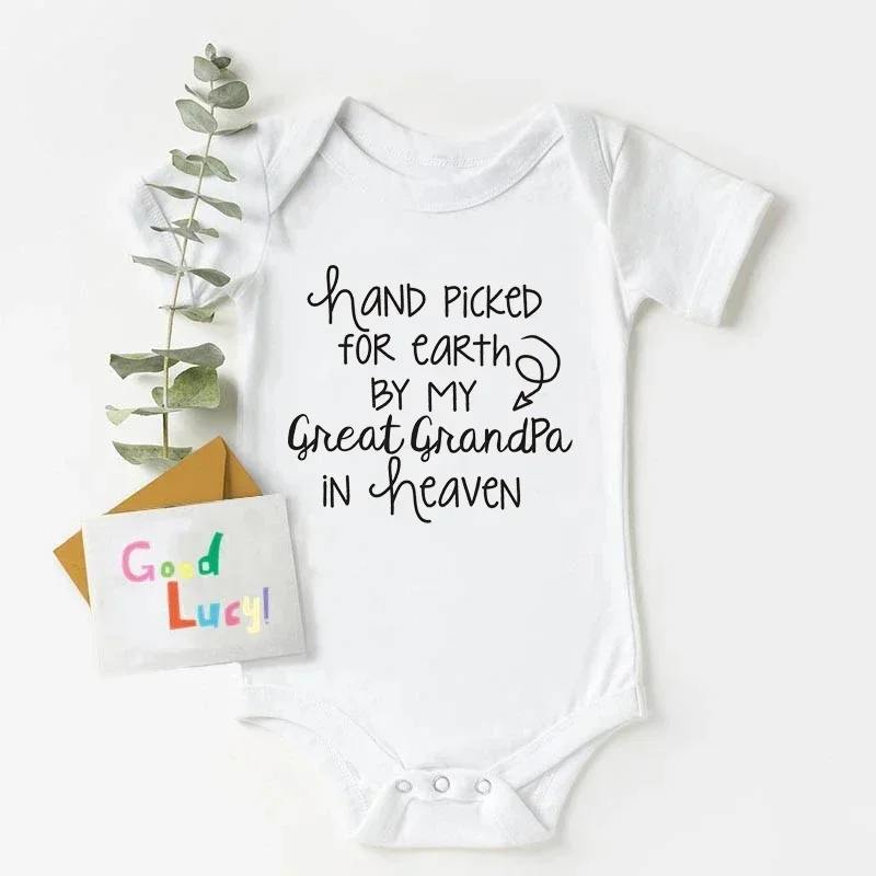Newborn Romper Cotton Body Girl Boy Clothes Baby Bodysuit Hand Picked For Earth By My Great Grandpa In Heaven Printed 2024
Newborn Romper Cotton Body Girl Boy Clothes Baby Bodysuit Hand Picked For Earth By My Great Grandpa In Heaven Printed 2024