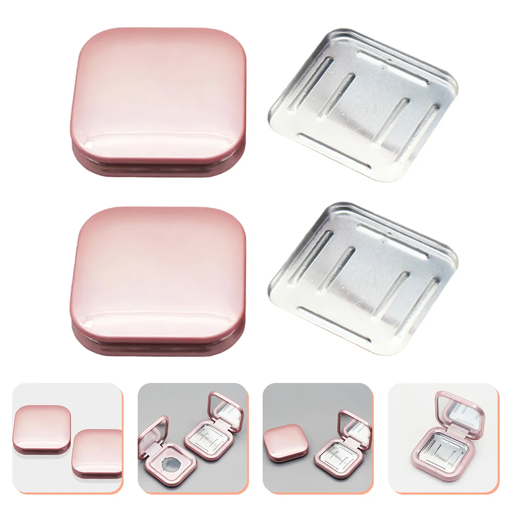 

Empty Eyeshadow Palette Blush Box Portable Cosmetic Makeup Case Container With Mirror For Bb Cream Foundation Powder DIY Box