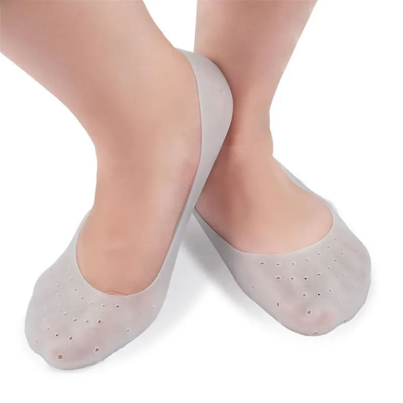 

2Pcs Silicone Insole Gel Sock Foot Care Feet Protector Pain Relief Crack Prevention Moisturize Dead Skin Removal Sock Sole Pads