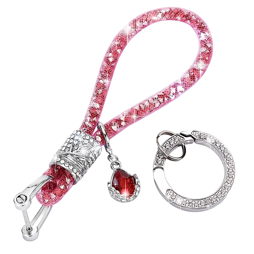 New Car Keychain Bling Car Accessories Shiny Rhinestones Crystal With D-Ring Alloy Key Chain Rope Jewelry For Women Girl Gift
New Car Keychain Bling Car Accessories Shiny Rhinestones Crystal With D-Ring Alloy Key Chain Rope Jewelry For Women Girl Gift