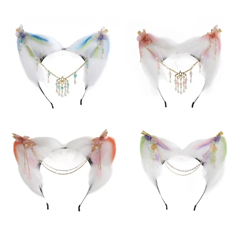 634C Ethnic Style Cat Ears Shape Headband with Forehead Chain Decors Hair Hoop Adult Live Broadcast Easter Party Headpiece
634C Ethnic Style Cat Ears Shape Headband with Forehead Chain Decors Hair Hoop Adult Live Broadcast Easter Party Headpiece