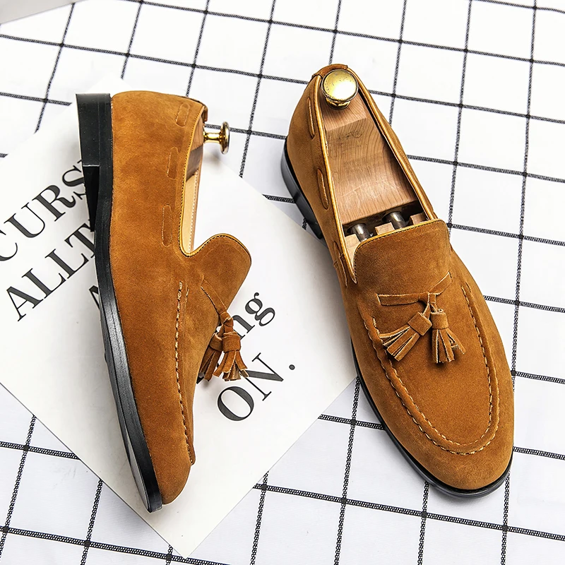 

Fashion Suede Tassel Leisure Men's Shoes Summer Italy Style Soft Moccasins Men Loafers High Quality Shoes Men Flats Driving Shoe