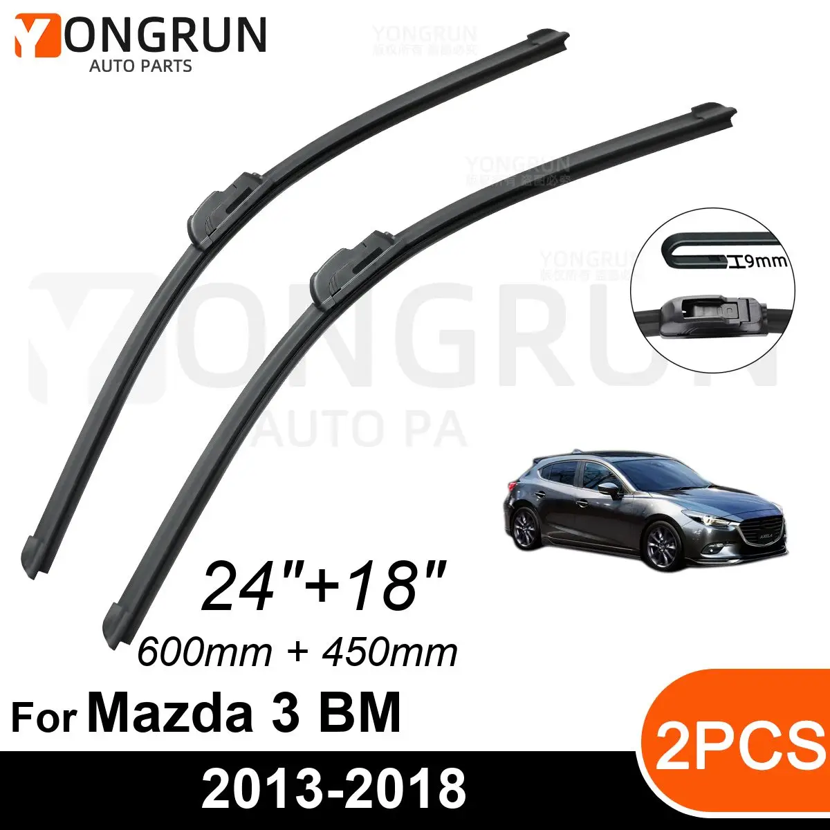 Стеклоочистители передние Автомобильные для Mazda 3 BM BN Axela 2013-2018, резиновые стеклоочистители 24 дюйма + 18 дюймов, аксессуары для лобового стекла автомобиля
Стеклоочистители передние Автомобильные для Mazda 3 BM BN Axela 2013-2018, резиновые стеклоочистители 24 дюйма + 18 дюймов, аксессуары для лобового стекла автомобиля