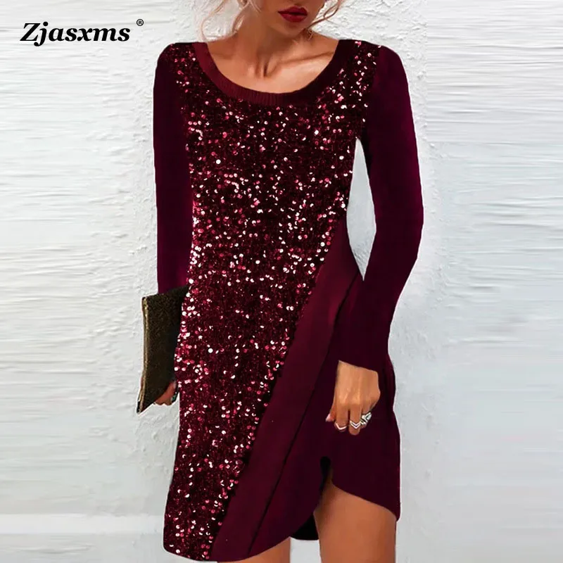 Elegant Lady O Neck A Line Dress Fashion Female Casual Evening Dress 2023 Autumn Winter Women Sequin Splicing Long-Sleeved Dress
Elegant Lady O Neck A Line Dress Fashion Female Casual Evening Dress 2023 Autumn Winter Women Sequin Splicing Long-Sleeved Dress
