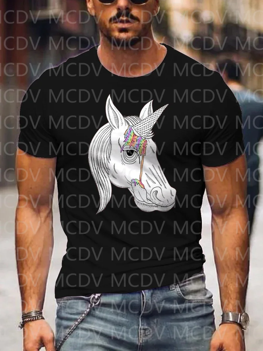 Rainbow So Melty Unicorn Ice Cream Melting Delicious 3D Print T-Shirt Summer T Shirts
Rainbow So Melty Unicorn Ice Cream Melting Delicious 3D Print T-Shirt Summer T Shirts
