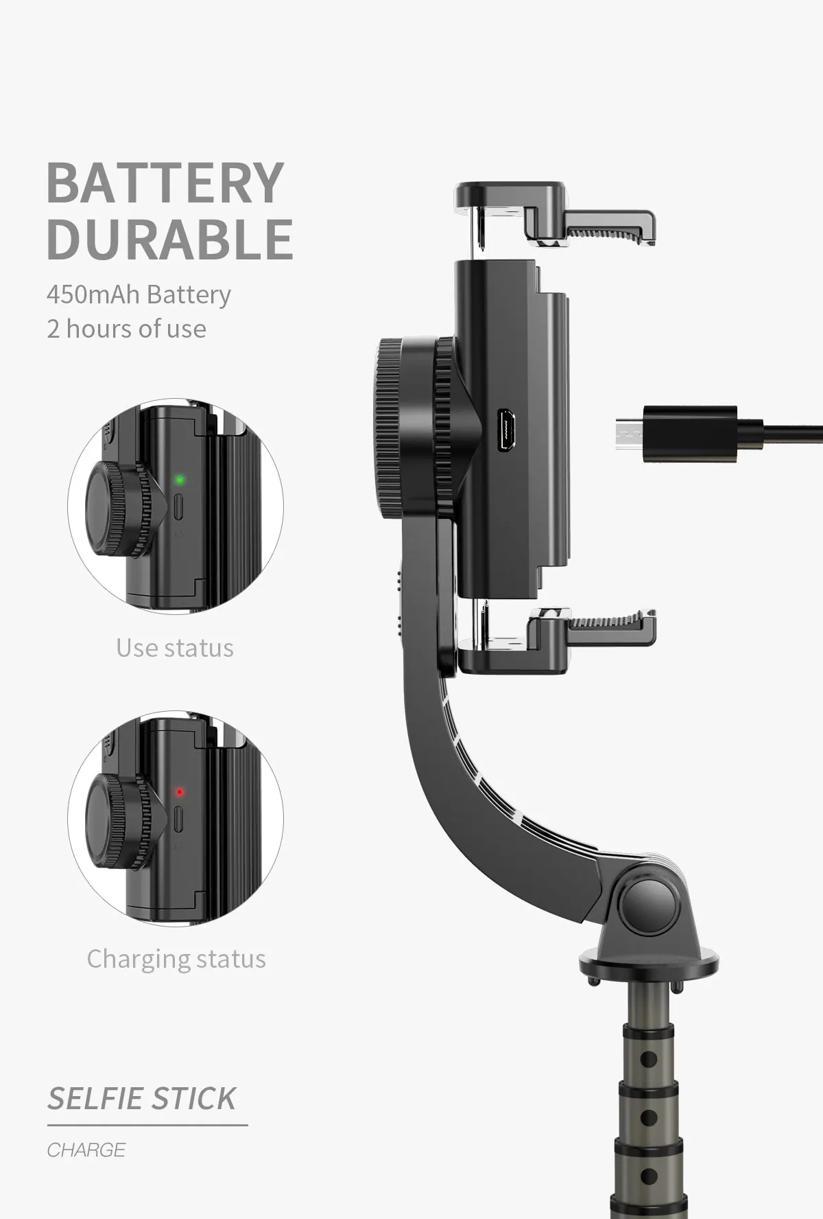 Fhx-HT358 Bluetooth Extendable Selfie Stick Tripod Stand with Stabilizer One-Axis Gimbal
Fhx-HT358 Bluetooth Extendable Selfie Stick Tripod Stand with Stabilizer One-Axis Gimbal