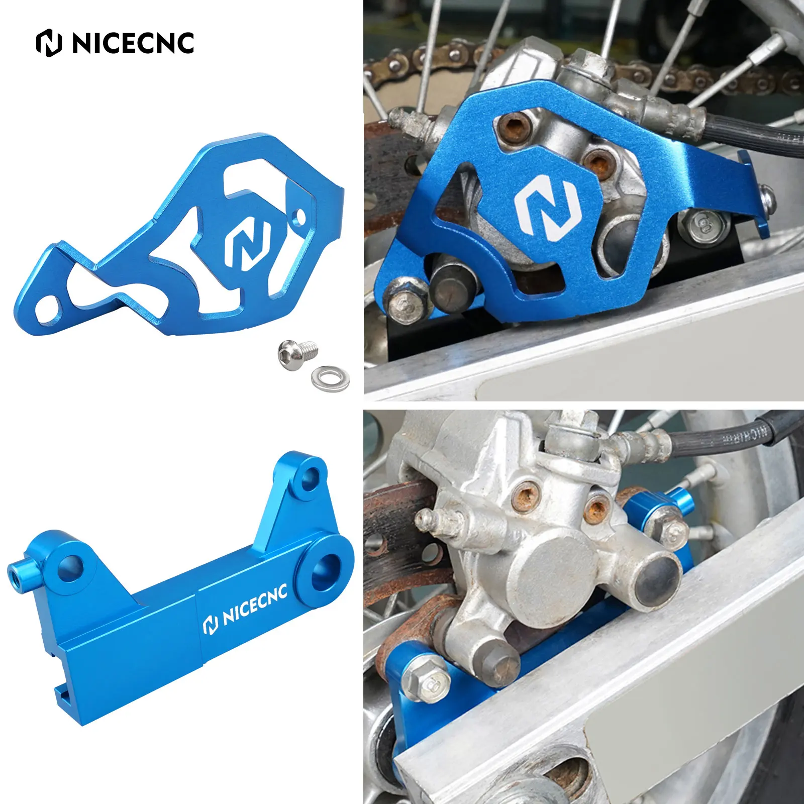 

NiceCNC Motorcycle Rear Brake Caliper Bracket & Rear Brake Caliper Guard For Yamaha YZ85 2002-2018 YZ80 1993-2001 2000 YZ 80 85