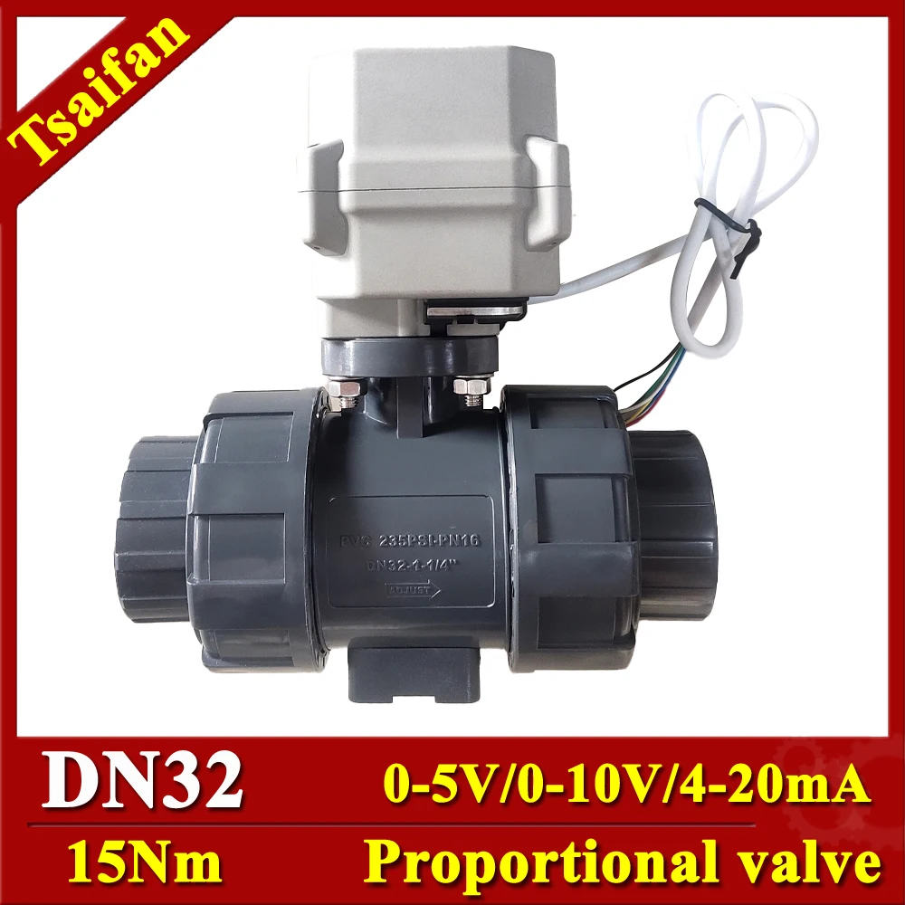 DN32 1-1/4" Electric Modulating Valve Control fluid Equal percentage UPVC Glue End, BSP or NPT Thread Electric Proportion valve
DN32 1-1/4" Electric Modulating Valve Control fluid Equal percentage UPVC Glue End, BSP or NPT Thread Electric Proportion valve