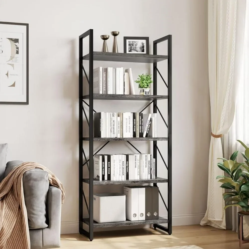5-layer Bookshelf, Industrial Art Gray Bookshelf, Living Room Movie Storage Rack, Home Office, Charcoal Gray+black
5-layer Bookshelf, Industrial Art Gray Bookshelf, Living Room Movie Storage Rack, Home Office, Charcoal Gray+black
