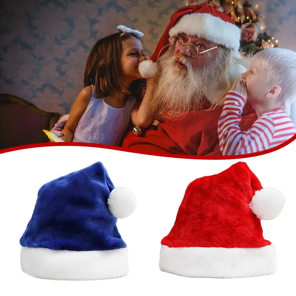 

1Pcs Red Christmas Hats Unisex Adult Kids Santa Hats Year New Merry Party Decoration Xmas Christmas Caps Festivals Supplies G6E6