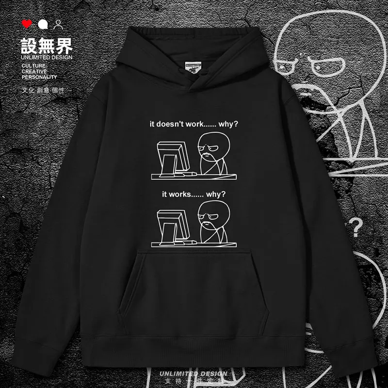 The Daily Troubles of Comic Programmers Writing Code mens hoodies tracksuit sweatshirt sports pullovers clothes autumn winter
The Daily Troubles of Comic Programmers Writing Code mens hoodies tracksuit sweatshirt sports pullovers clothes autumn winter