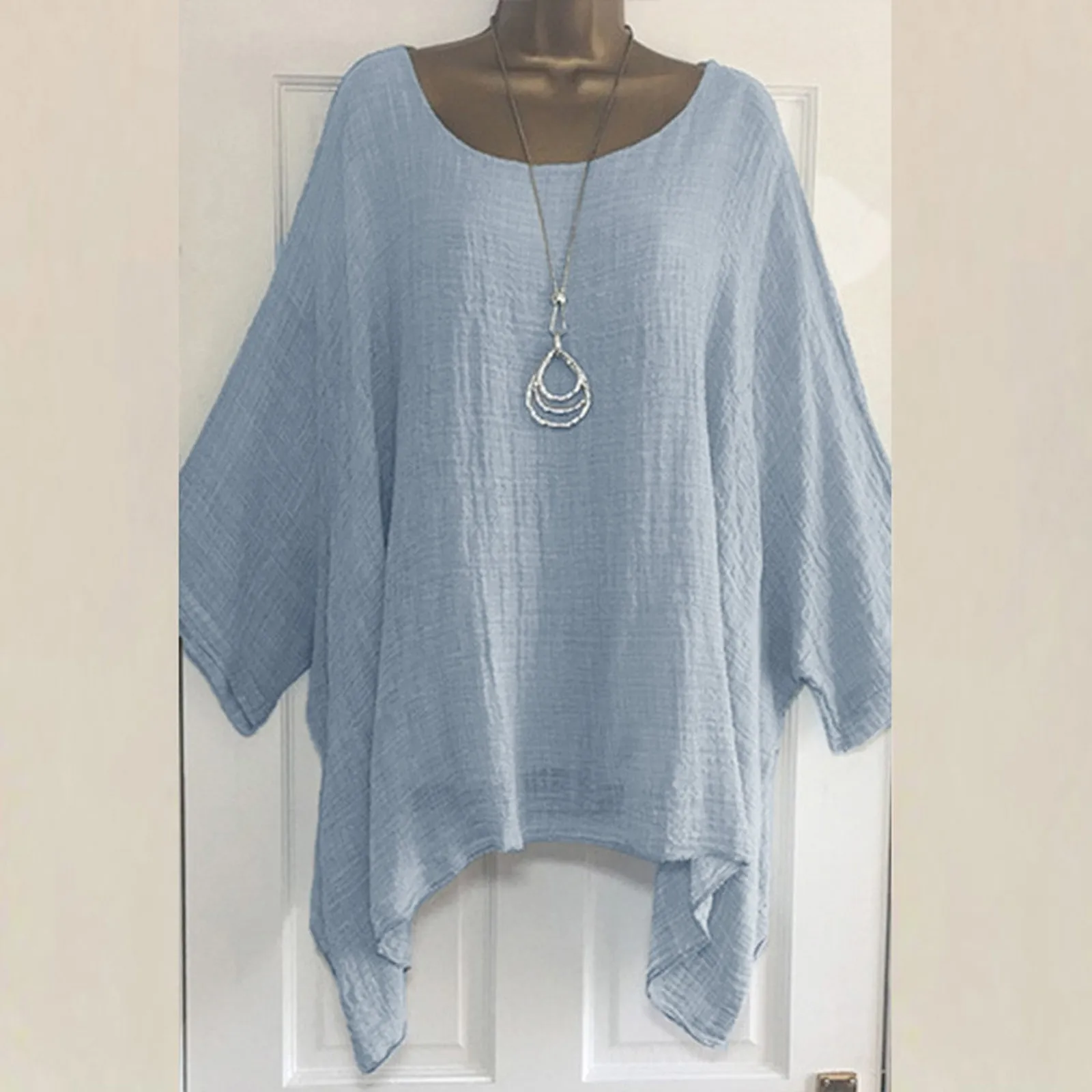 Women Cotton Linen Shirts Fashion Solid Color Long Sleeve Pleated Blouse Women O Neck Casual Blusas Femininas Chemise Tops New
Women Cotton Linen Shirts Fashion Solid Color Long Sleeve Pleated Blouse Women O Neck Casual Blusas Femininas Chemise Tops New