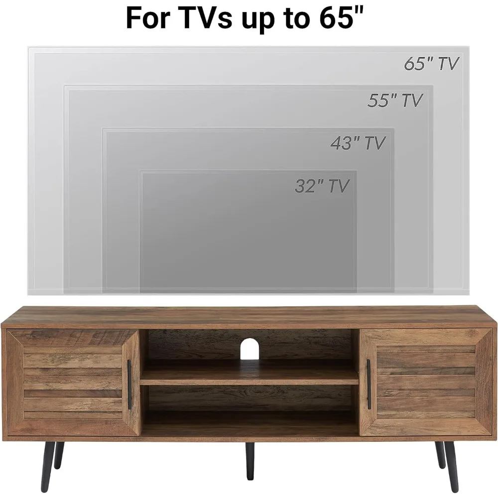 

ТВ-шкаф, деревянная ТВ-станция с шкафом для хранения, может вместить телевизоры до 65 дюймов, развлекательный центр, ТВ-шкаф