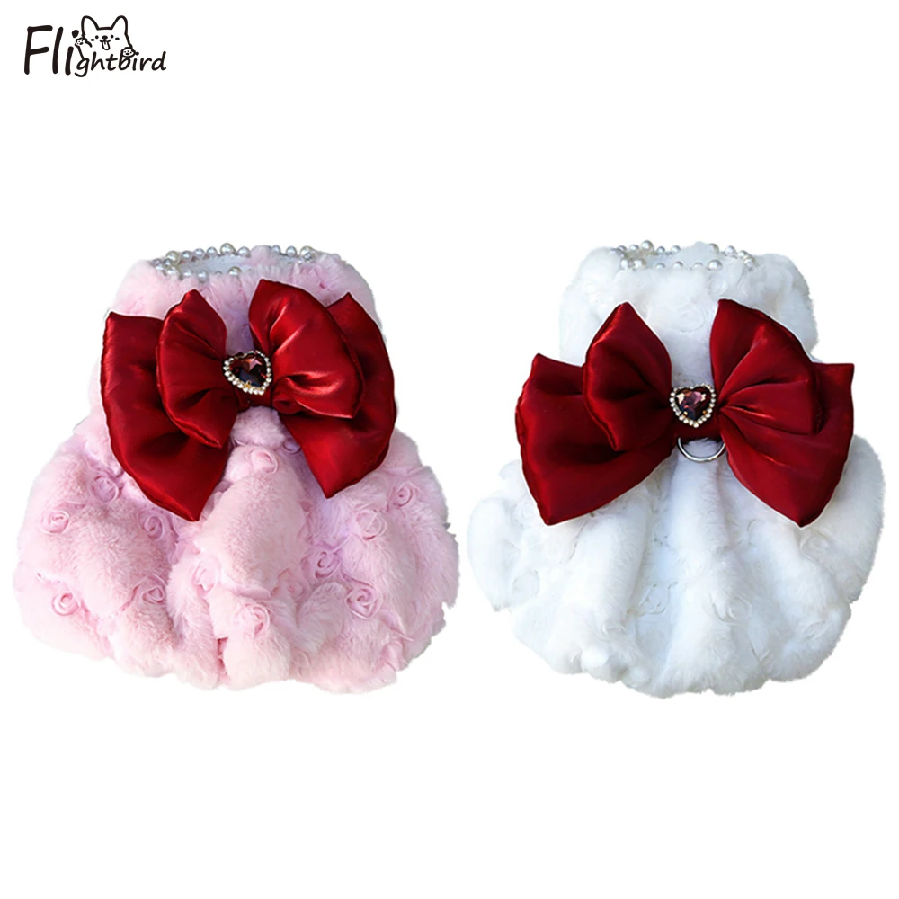 Pet Clothes Elegant Luxury Fur Dress Winter Skirt Coat Small Dog Cat Clothes Bowknot Chihuahua Noble Princess Party Dress
Pet Clothes Elegant Luxury Fur Dress Winter Skirt Coat Small Dog Cat Clothes Bowknot Chihuahua Noble Princess Party Dress