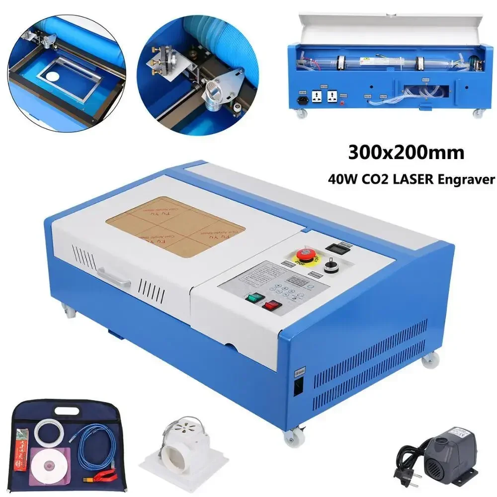 

Upgrade 40W CO2 USB Laser Engraving Cutting Machine K40 Laser Engraver Cutter Printer For Wood Acrylic Artwork Milling 220V