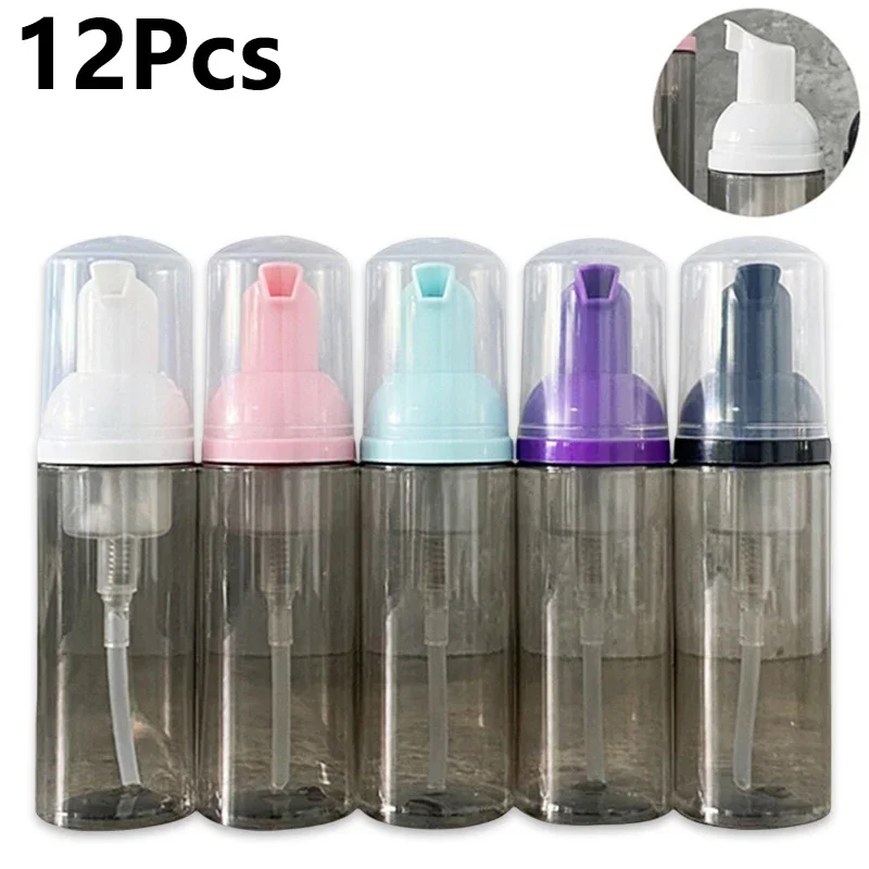 12Pcs 60ml Portable Plastic Foam Bottles Transparent Black Soap Mousse Bottles Refillable Shampoo Lotion Containers For Travel
12Pcs 60ml Portable Plastic Foam Bottles Transparent Black Soap Mousse Bottles Refillable Shampoo Lotion Containers For Travel