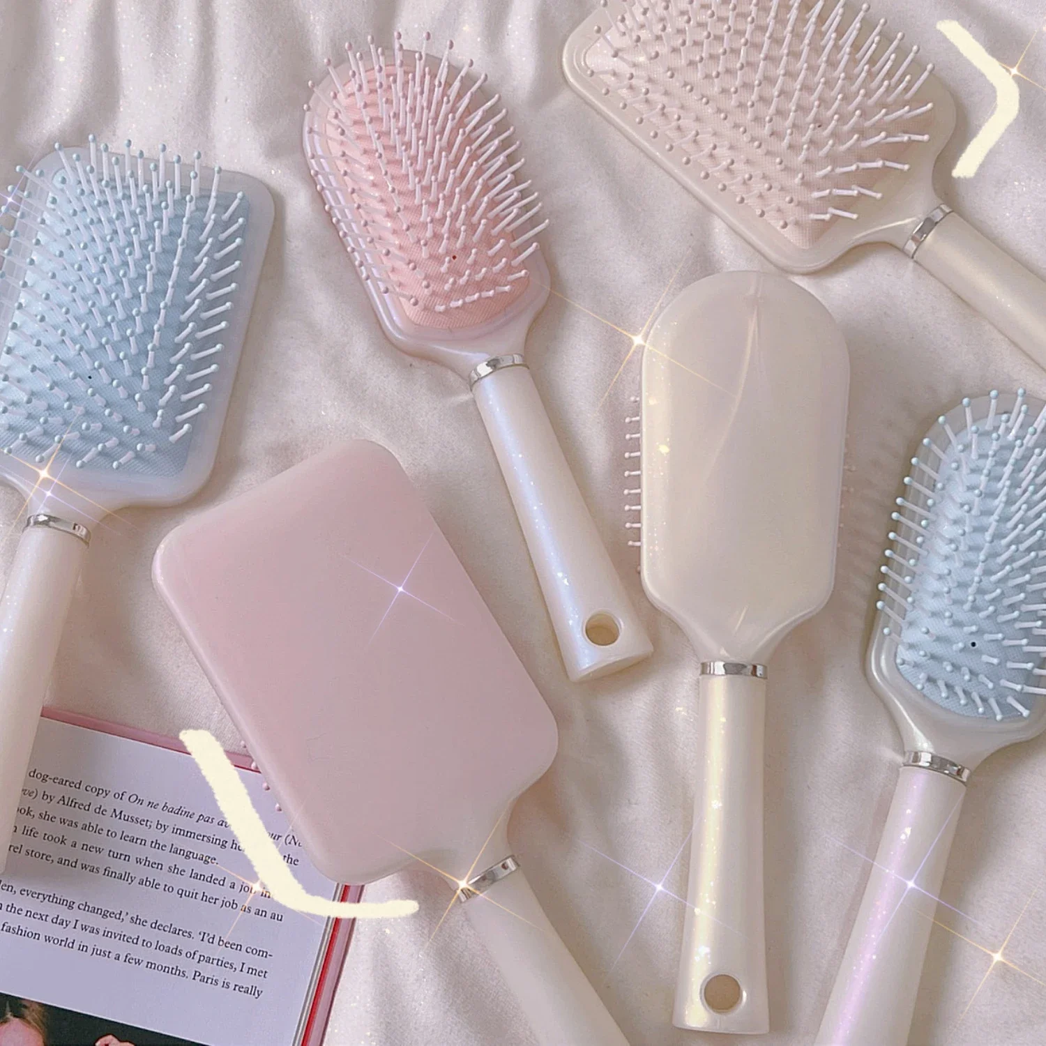 

Fluffy Curling Air Cushion Comb Anti Static Massage Hair Brush Curly Detangle Hair Brush Women Hairdressing Hair Styling Comb