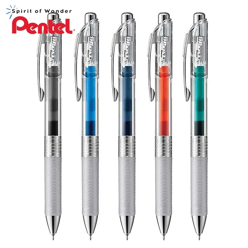 

3/6/12pcs Japan PENTEL limited gel pen BLN75TL transparent pen barrel color refill water-based pen 0.5mm student stationery
