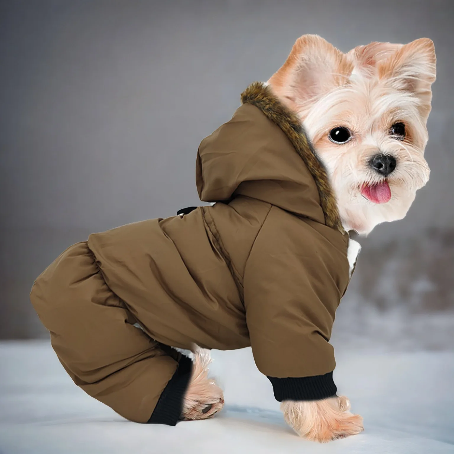 

Новая модная осенне-зимняя одежда для домашних животных, светоотражающее и теплое плотное хлопковое пальто для больших собак, зимняя одежда для собак с четырьмя ногами