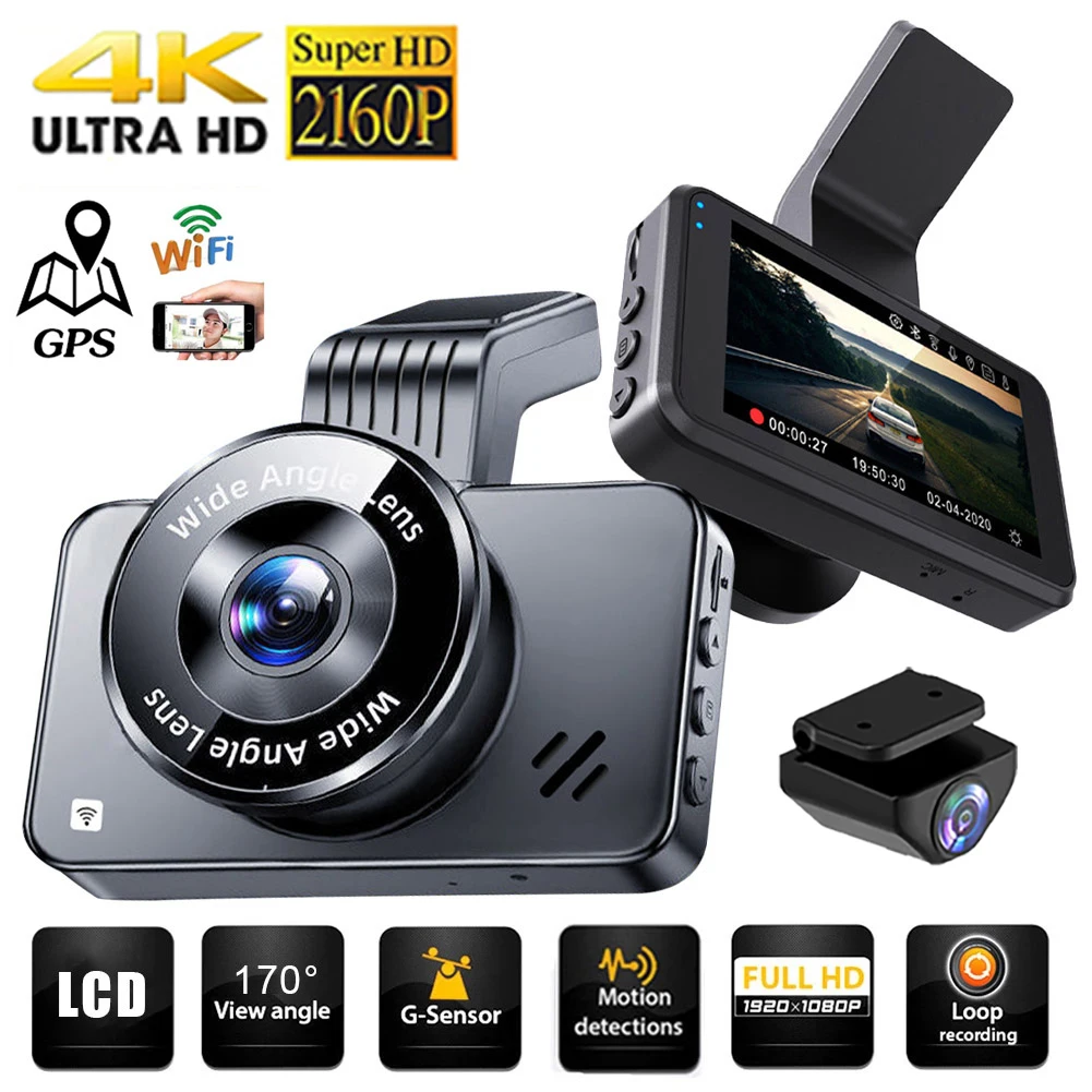 Dash Cam 4K 2160P WIFI GPS Car DVR Vehicle Camera Drive Video Recorder Night Vision Auto Black Box Car Accessories Registrar
Dash Cam 4K 2160P WIFI GPS Car DVR Vehicle Camera Drive Video Recorder Night Vision Auto Black Box Car Accessories Registrar