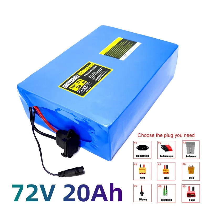 New 72V 20Ah 21700 Lithium Battery Pack 20S4P 84V Electric Bicycle Scooter Motorcycle BMS 3000W High Power Battery + 3A Charger
New 72V 20Ah 21700 Lithium Battery Pack 20S4P 84V Electric Bicycle Scooter Motorcycle BMS 3000W High Power Battery + 3A Charger