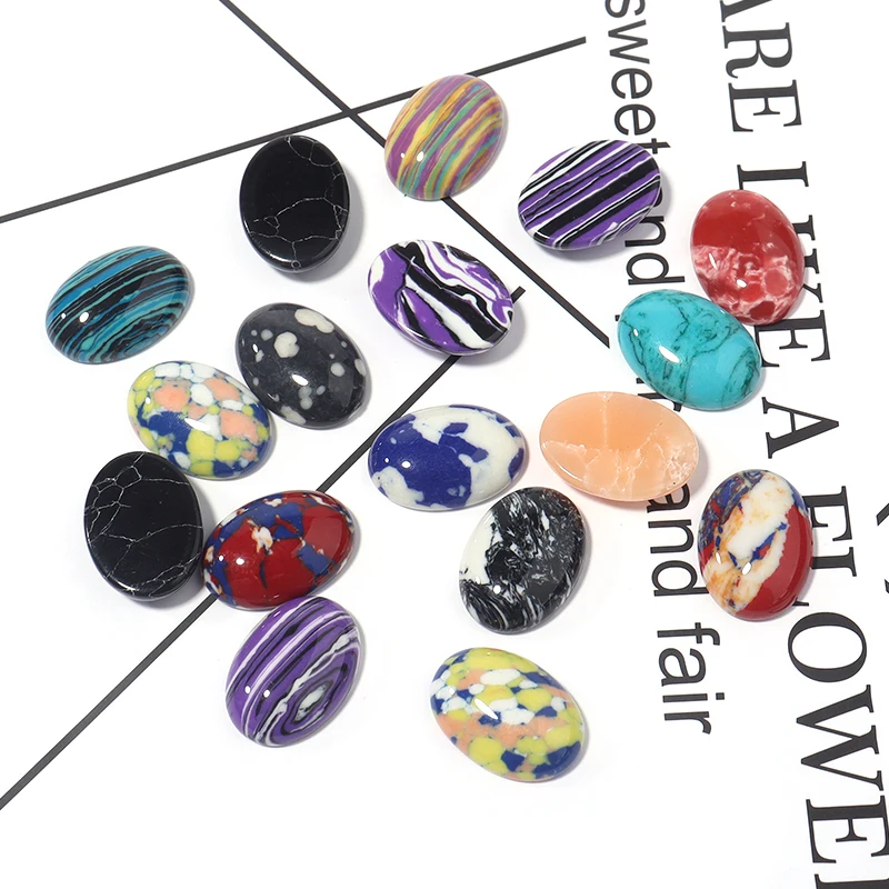 DC 10pcs 13x18mm Oval Synthetic Turquoise Pattern Cabochon Natural Stone For Diy Ring Earring Necklace Making Jewelry Findings
DC 10pcs 13x18mm Oval Synthetic Turquoise Pattern Cabochon Natural Stone For Diy Ring Earring Necklace Making Jewelry Findings
