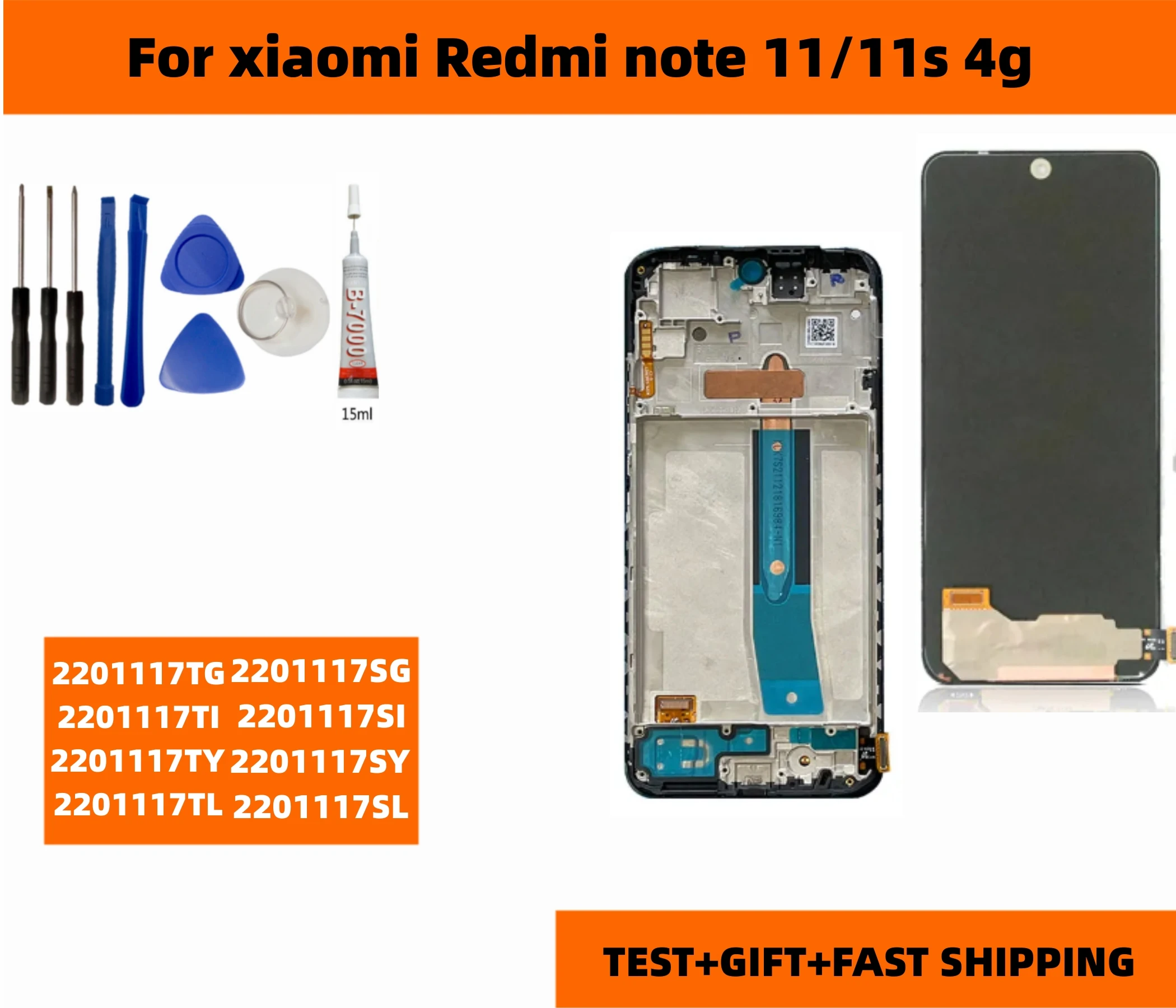 

6.43 inchesOLED For XIAOMI NOTE 11 4G Lcd Display Touch Screen Digitizer Assembly Replacement With Poco M4 PRO (4g)/NOTE 11s Lcd