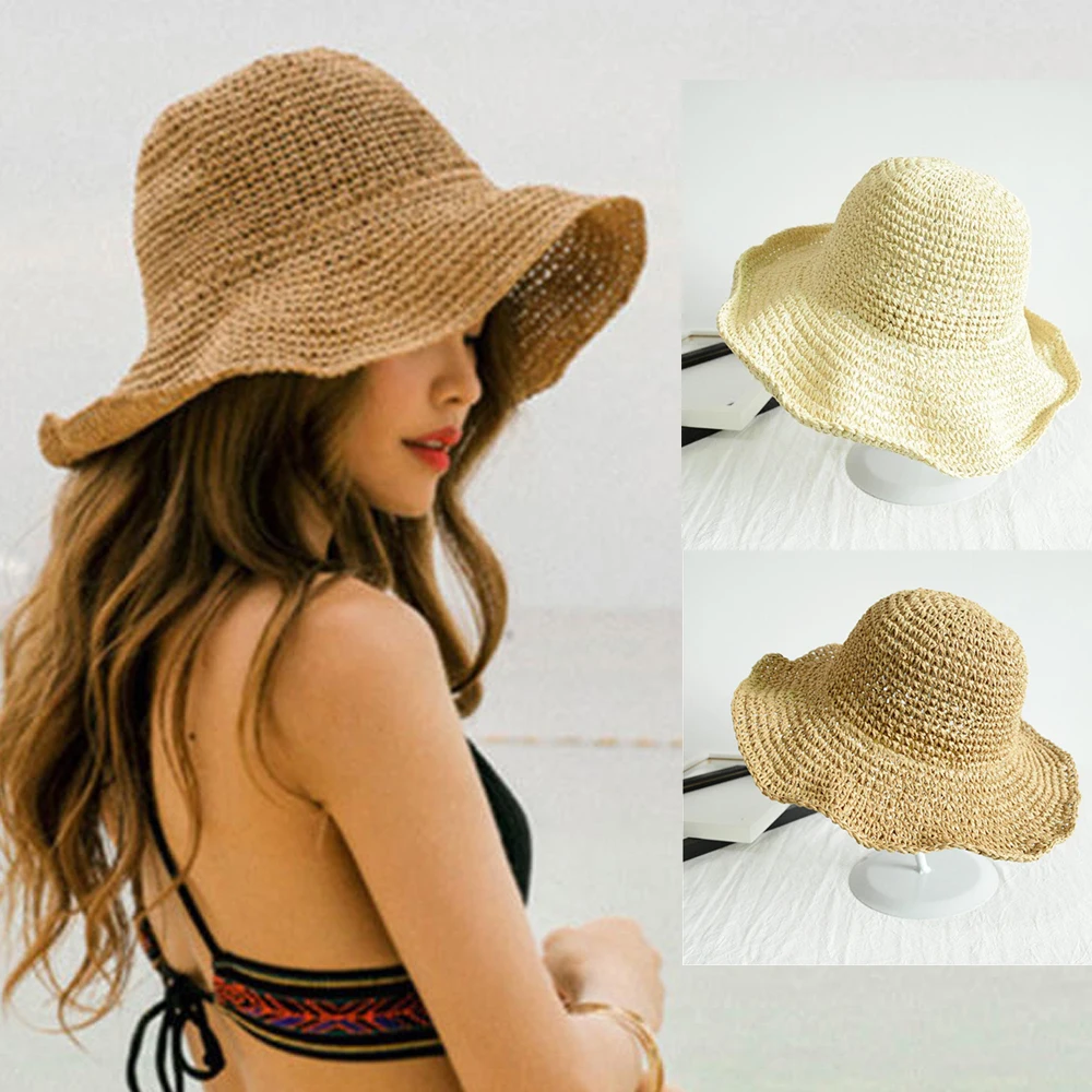 Girls Simple Sun Hat Wide Brim Floppy Summer Hats For Women Beach Panama Straw Dome Weave Bucket Hat Foldable Femme Shade Hats
Girls Simple Sun Hat Wide Brim Floppy Summer Hats For Women Beach Panama Straw Dome Weave Bucket Hat Foldable Femme Shade Hats