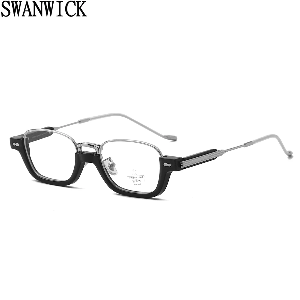 Swanwick TR90 retro style square glasses frame for men metal anti blue light glasses female vintage decoration green gray gift
Swanwick TR90 retro style square glasses frame for men metal anti blue light glasses female vintage decoration green gray gift