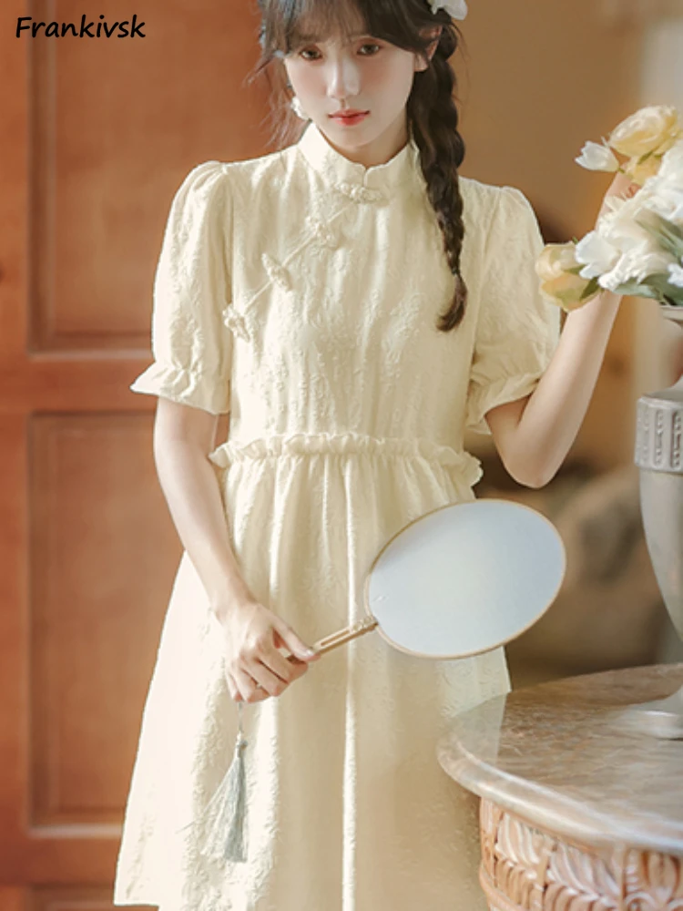 Dresses for Women A-line Temper Summer Button Chinese Retro Casual Trendy Schoolgirls Comfortable Chill All-match Streetwear
Dresses for Women A-line Temper Summer Button Chinese Retro Casual Trendy Schoolgirls Comfortable Chill All-match Streetwear