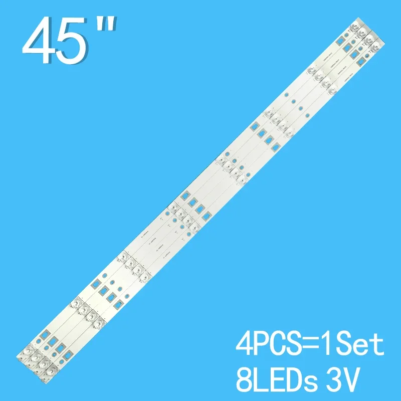 

4PCS 845mm LED Backlight strip 8 lamp for Sharp 45"TV LCD-45TX4100A 45SF475A 45SF470A 45SF478A 3P45UM001 A9 ECHOM-0345UM007