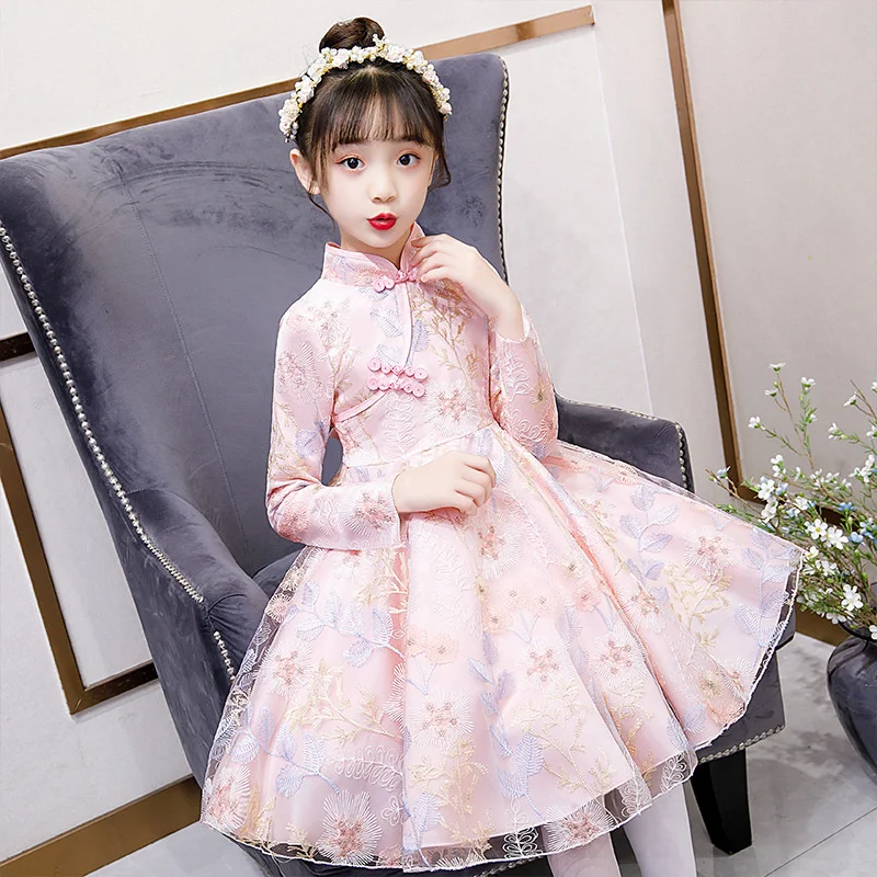 Girls' spring dress, children's winter dress, plush cheongsam, Han dress, little girls' sweet and lovely mesh Princess Dress
Girls' spring dress, children's winter dress, plush cheongsam, Han dress, little girls' sweet and lovely mesh Princess Dress