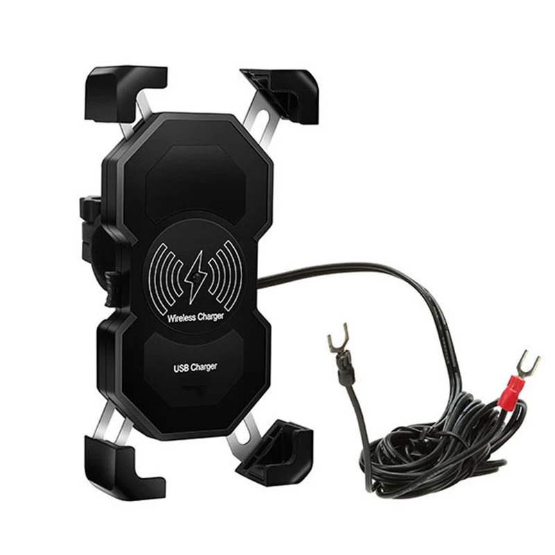 Водонепроницаемый беспроводной зарядный кронштейн DC12-95 в, USB зарядка, 2-в-1 для держателя мобильного телефона на Электромобиль, мотоцикл, универсальный 
Водонепроницаемый беспроводной зарядный кронштейн DC12-95 в, USB зарядка, 2-в-1 для держателя мобильного телефона на Электромобиль, мотоцикл, универсальный