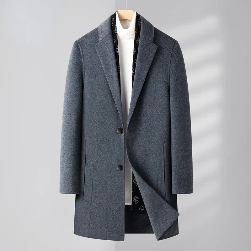 2024 Autumn Winter Men's Fashion Windbreaker Woolen Coats Male Mid-length Casual Jackets Men Solid Color Warm Outerwear W37
2024 Autumn Winter Men's Fashion Windbreaker Woolen Coats Male Mid-length Casual Jackets Men Solid Color Warm Outerwear W37