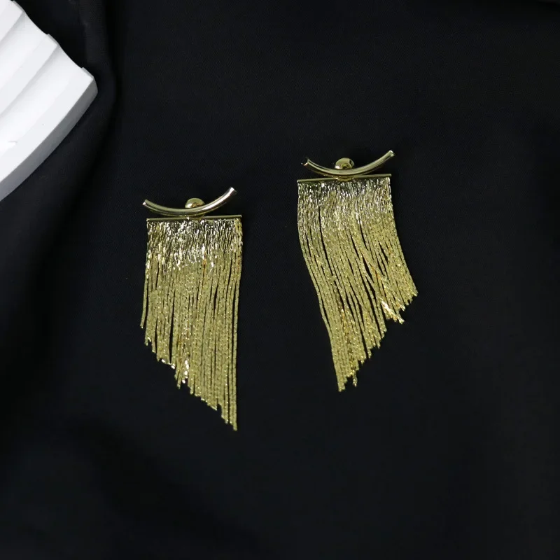 Fashionable French Vintage Metal Style Tassel Earrings for Women Ear Piercing Wedding Trendy Woman Jewelry Women's Earrings 17 Mallzona S915a5b374c6844bb89b6cf74a8fef8c4z Fashionable French Vintage Metal Style Tassel Earrings for Women Ear Piercing Wedding Trendy Woman Jewelry Women's Earrings Mallzona