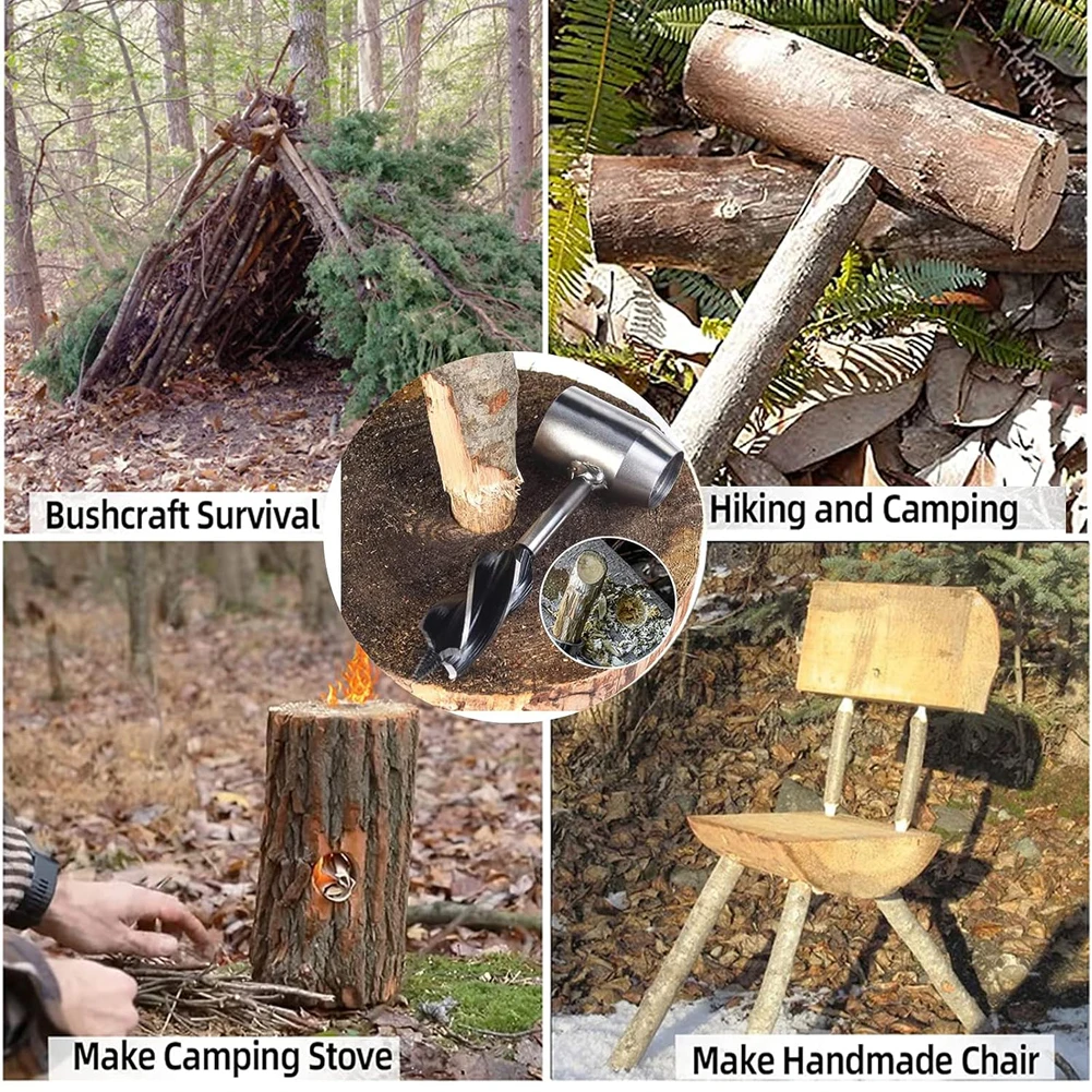 Бушкрафт, ручной шнек из углеродистой стали с кожаной искусственной дрелью, деревянный колышек для кемпинга и походов
Бушкрафт, ручной шнек из углеродистой стали с кожаной искусственной дрелью, деревянный колышек для кемпинга и походов