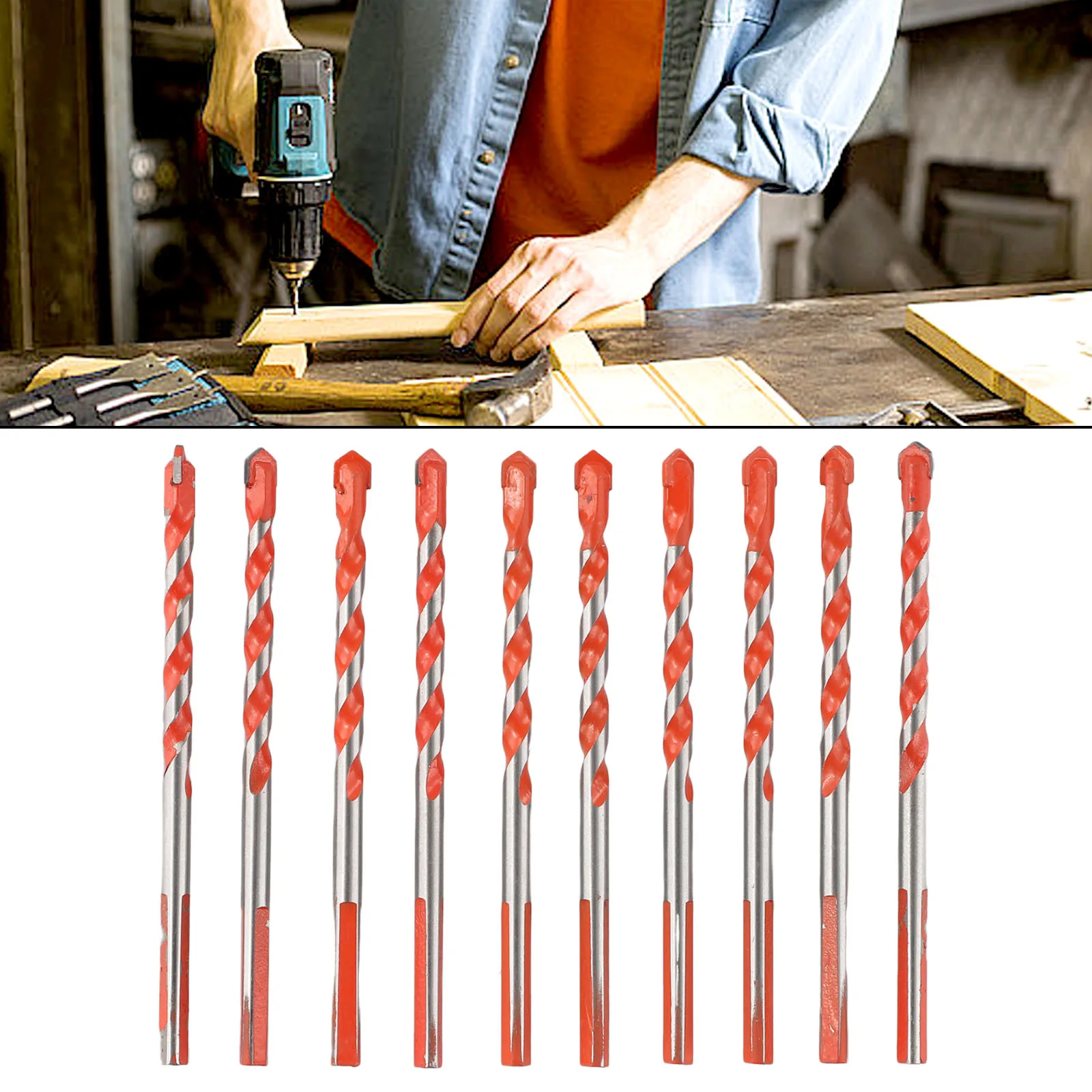 Glass Drill Bits Stainless Steel Tools Pack Set Gadget 10pcs Triangle Tool Ceramic Tile, Glass, Brick Wall, Wood Drill Bits
Glass Drill Bits Stainless Steel Tools Pack Set Gadget 10pcs Triangle Tool Ceramic Tile, Glass, Brick Wall, Wood Drill Bits