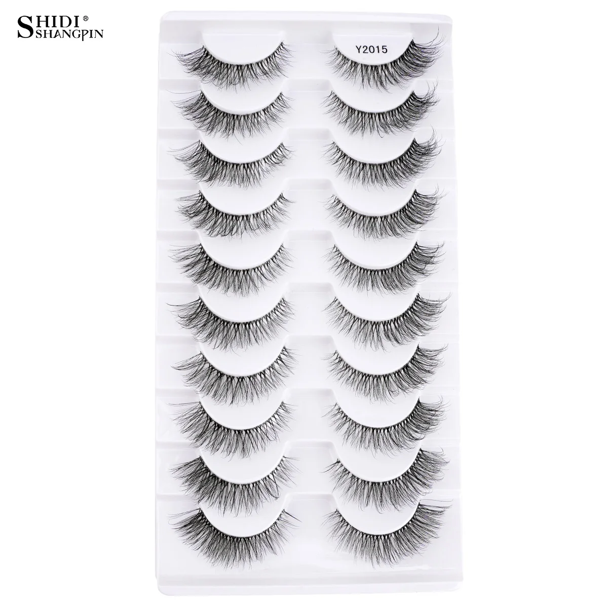 5/10 Pairs False Eyelashes Soft Natural Look Fluffy Wispy Lashes 3D Faux Mink Fake Eyelashes Clear Band Eye Lashes Make up 4 S915ce91d778347d989fa4a72e4d6ff135